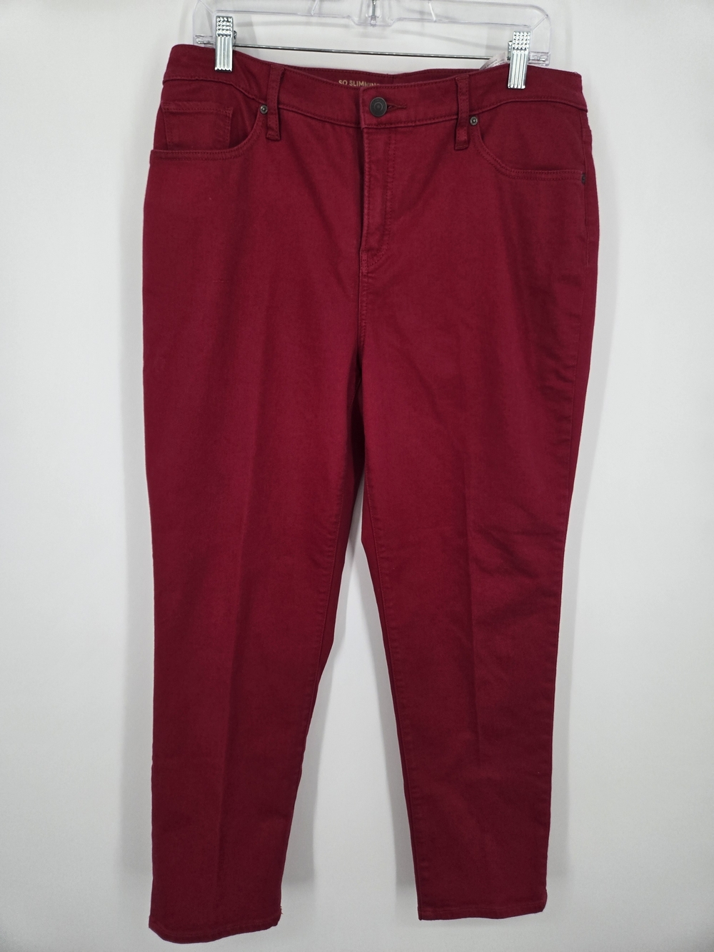 Chico's Red So Slimming Girlfriend Ankle Jeans 12R (7948)